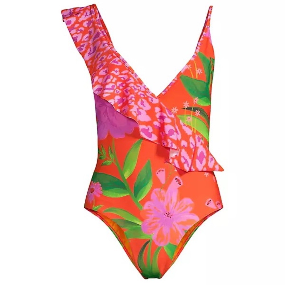 Farm Rio flounce one piece swimsuit